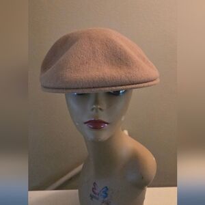 Kangol UNISEX Tan Wool Blend Flat Cap
